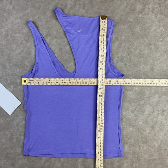 Lululemon Tank Top Shoulder Cut-Out Yoga Shirt‎ Sz 6 Purple Lavender NWT $68 - Picture 7 of 7
